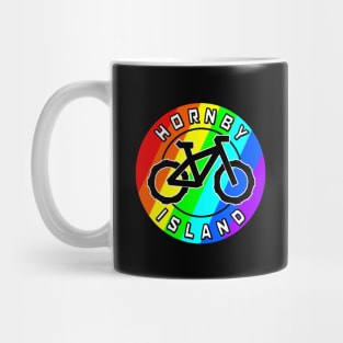 Hornby Island Mountain Biking Rainbow Round - Colourful MTB Bicycle - Hornby Island Mug